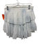 Loveshackfancy Size L White & Light Blue Viscose Raw Edge Tie Dye Tiered Skirt White & Light Blue / L
