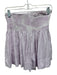 Koch Size M Purple & White Cotton Smocked Waist Band Stripe High Rise Shorts Purple & White / M