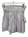 Koch Size M Purple & White Cotton Smocked Waist Band Stripe High Rise Shorts Purple & White / M
