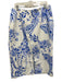 Tuckernuck Size XL Blue & White Cotton Flora & Fauna giraffe Knee length Skirt Blue & White / XL