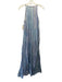 Oliphant Size M Blue & White Cotton Stripe Tassel Tie Detail Maxi Dress Blue & White / M