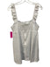Koch Size L White Cotton Sleeveless Eyelet Elastic Back Mini Dress White / L