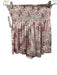 Koch Size M/L White & Pink Polyester Landscape Scene Ruffle Cap Sleeve Short Set White & Pink / M/L