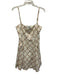 Hill House Size M Brown & White Viscose & Linen Spaghetti Strap Tiered Dress Brown & White / M