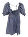 Hill House Size S Blue & White Cotton Tie Back Smocked Top Gingham Dress Blue & White / S