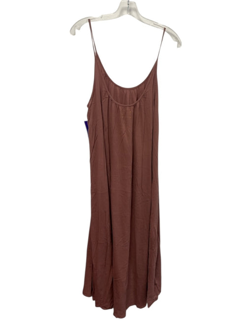 9 Seed Size One Size Mauve Pink Cotton Spaghetti Strap Pleat Detail Dress Mauve Pink / One Size