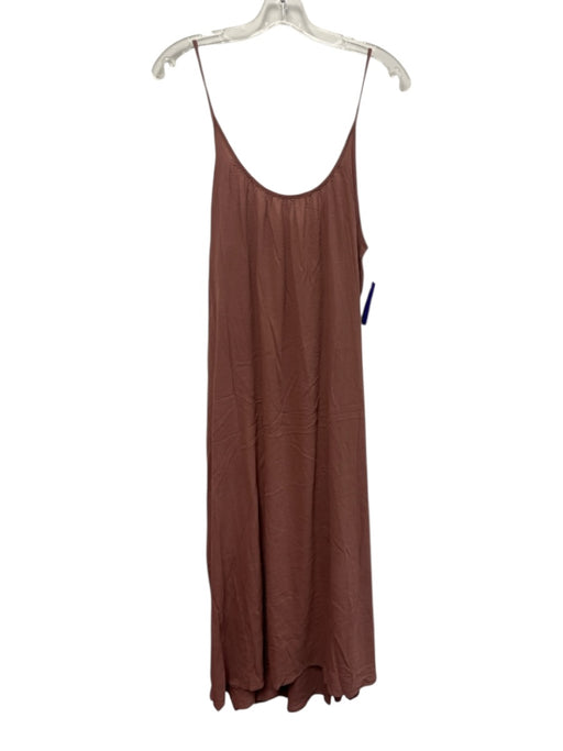 9 Seed Size One Size Mauve Pink Cotton Spaghetti Strap Pleat Detail Dress Mauve Pink / One Size