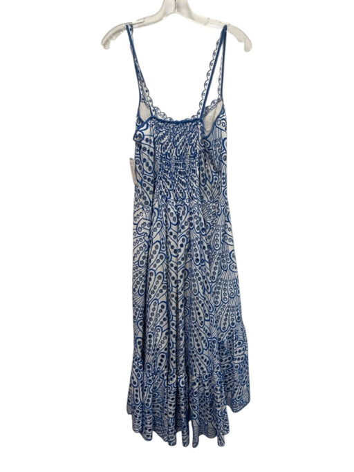 Charo Ruiz Ibiza Size L Blue & White Algodon & polyester Spaghetti Strap Dress Blue & White / L