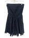 Free People Size S Black Cotton Blend Smocked Tube Top Tiered Dress Black / S
