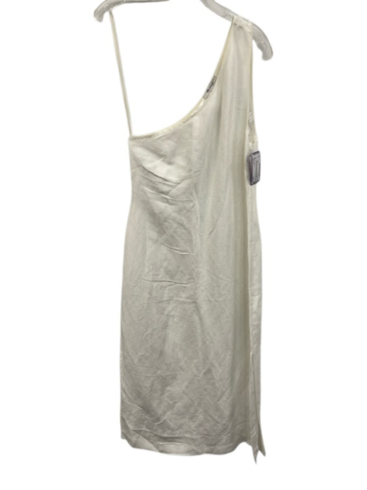 Charina Sarte Size M White Cotton Tie Front 3/4 Sleeve Eyelet Detail Skirt Set White / M