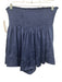 Koch Size L Navy Polyester Satin Shirred Waist Flare Shorts Navy / L