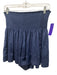 Koch Size L Navy Polyester Satin Shirred Waist Flare Shorts Navy / L