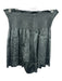 Koch Size L Gray Polyester Satin & metallic Shirred Waist Flare Shorts Gray / L