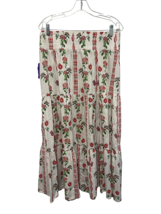 Hill House Size L red, pink, white Cotton Ruffle Flare Sleeve Skirt Set red, pink, white / L