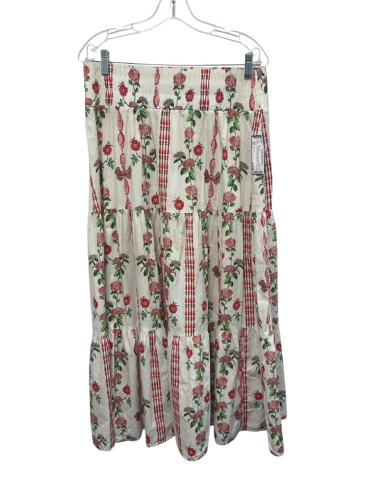 Hill House Size L red, pink, white Cotton Ruffle Flare Sleeve Skirt Set red, pink, white / L