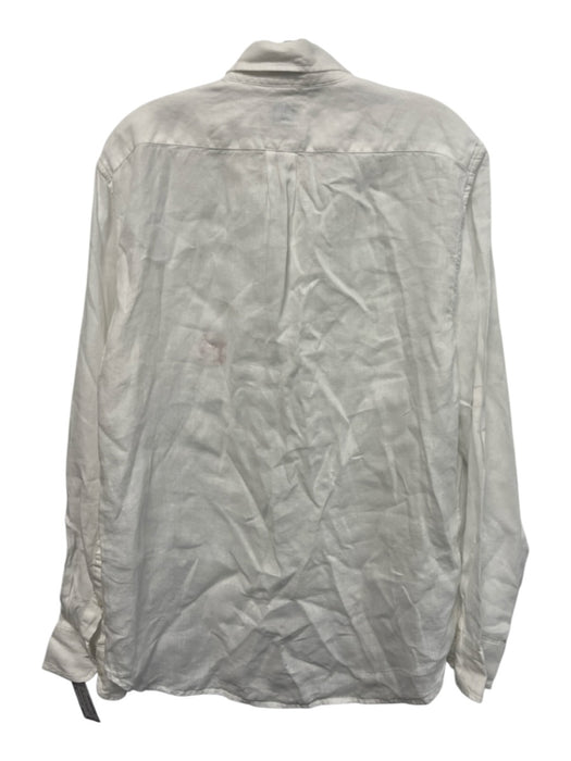 Baird McNutt for J. Crew Size M White Linen Collar Neck Button Down Top White / M