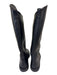 Steve Madden Shoe Size 9 Black Leather High Knee Pull-on shaft Round Toe Boots Black / 9
