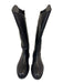 Steve Madden Shoe Size 9 Black Leather High Knee Pull-on shaft Round Toe Boots Black / 9