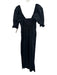 Hill House Size M Black Cotton Puff Short Sleeve Stretch neckline Midi Dress Black / M
