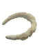 Loeffler Randall White Tulle Micropleat Crinkle Braided Headband White