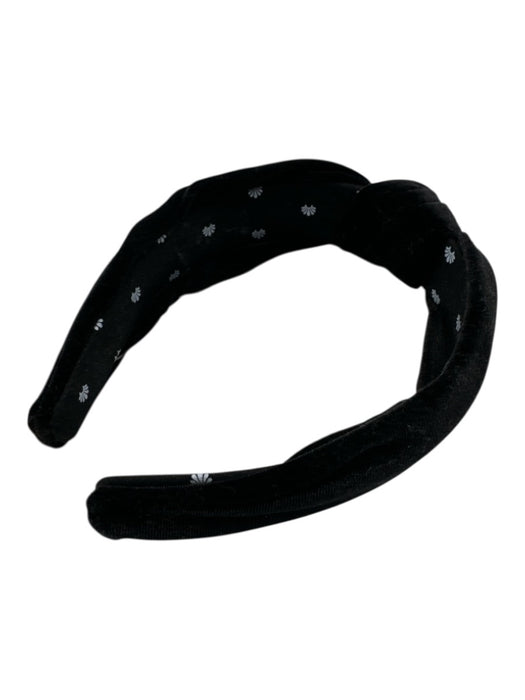 Lele Sadoughi Black Velvet Bow Detail Shine One Size Headband Black