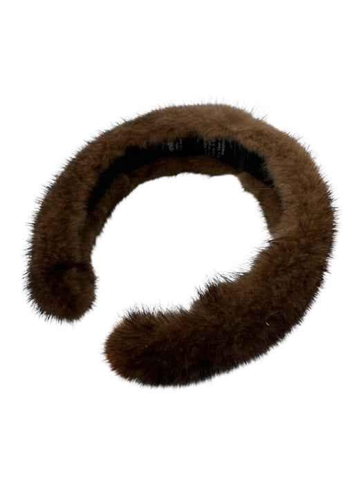 Surell Brown Mink Fur One Size Headband Brown