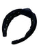 Lele Sadoughi Navy Velvet Bow Detail Shine One Size Headband Navy
