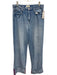 L'agence Size 29 Light Wash Cotton Zip Fly Mid Rise Wide Leg Cuffed Jeans Light Wash / 29