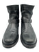 Frye Shoe Size 11 Black Grain Leather Buckle Round Toe Block Heel Boots Black / 11