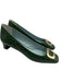 Francis Valentine Shoe Size 9 Green & Gold Leather Block Heel Pumps Green & Gold / 9