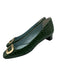 Francis Valentine Shoe Size 9 Green & Gold Leather Block Heel Pumps Green & Gold / 9