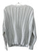 White + Warren Size L White Cotton Cable Knit V Neck Ribbed Accents Sweater White / L