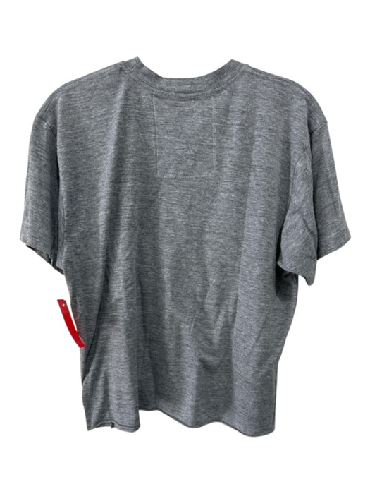 Aviator Nation Size L Gray & Yellow Cotton Short Sleeve Lightning Bolt Top Gray & Yellow / L