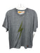 Aviator Nation Size L Gray & Yellow Cotton Short Sleeve Lightning Bolt Top Gray & Yellow / L