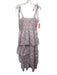 Loveshackfancy Size L Pink, Green, White Cotton Smocked Floral Tiered Maxi Dress Pink, Green, White / L