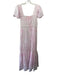 Loveshackfancy Size 8 Pink Cotton flocked dot Lace Trim Cap Sleeve Maxi Dress Pink / 8