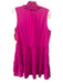 Amanda Uprichard Size L Hot pink Polyester Smocked Detail High Neck Dress Hot pink / L