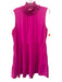 Amanda Uprichard Size L Hot pink Polyester Smocked Detail High Neck Dress Hot pink / L