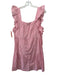 Marie Oliver Size M Red & White Cotton & Silk Stripe Square Neck Mini Dress Red & White / M