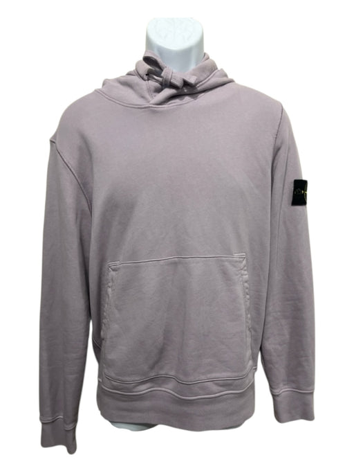 Stone Island Size M Purple Cotton Solid Hoodie Men's Jacket Purple / M