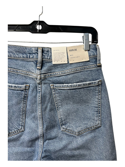 Agolde Size 26 Med Light Wash Cotton Blend High Waist 5 Pocket Button Fly Jeans Med Light Wash / 26
