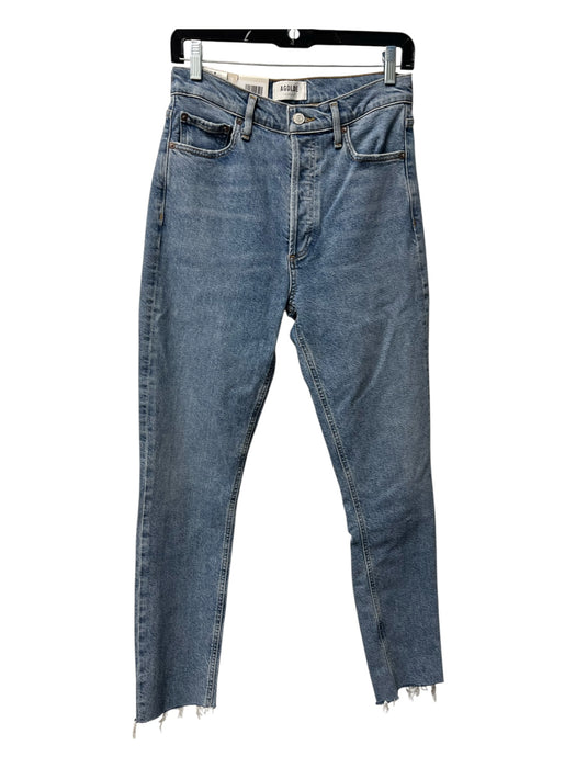 Agolde Size 26 Med Light Wash Cotton Blend High Waist 5 Pocket Button Fly Jeans Med Light Wash / 26