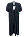 Sleeper Size XS Black Viscose Blend Floral Wrap Midi Dress Black / XS