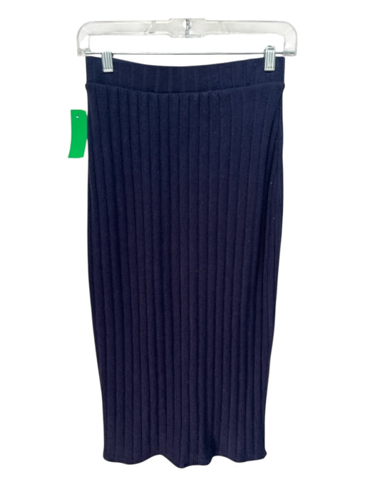Maeve Size XS Navy Viscose Blend Knit Slit Skirt Navy / XS