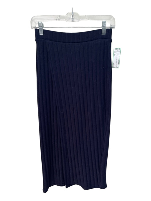 Maeve Size XS Navy Viscose Blend Knit Slit Skirt Navy / XS