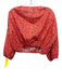 Ciao Lucia Size L Red & Orange Cotton Keyhole Front Drop Shoulder Printed Top Red & Orange / L