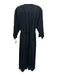 Cleobella Size S Black Cotton Eyelets V Neck Tie Waist 3/4 Sleeve Dress Black / S