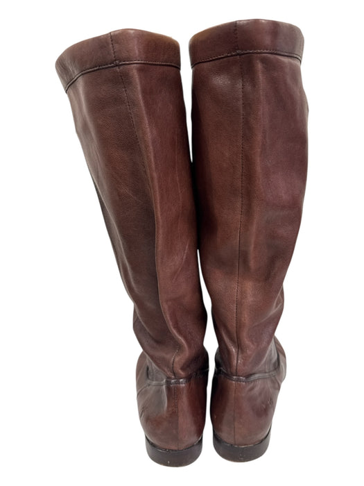 Frye Shoe Size 8M Brown Leather Western Pointed Almond Toe Slouchy Boots Brown / 8M