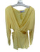 FP Beach Size M Yellow Cotton Blend Cut Out V Neck Long Sleeve Mini Dress Yellow / M