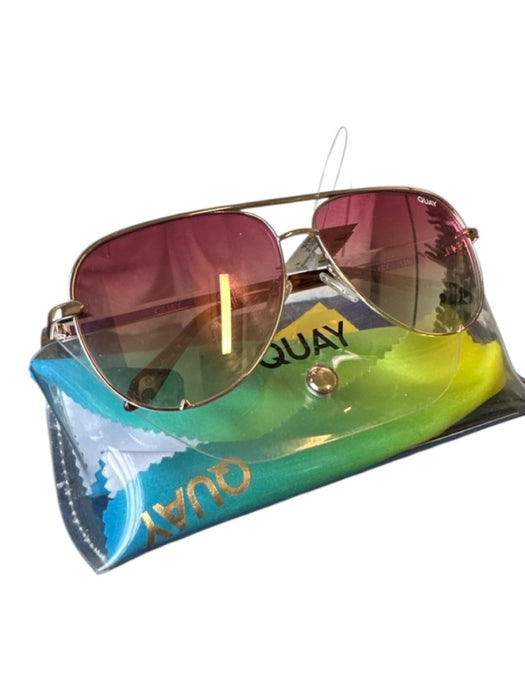Quay Pink Aviator Sunglasses Pink